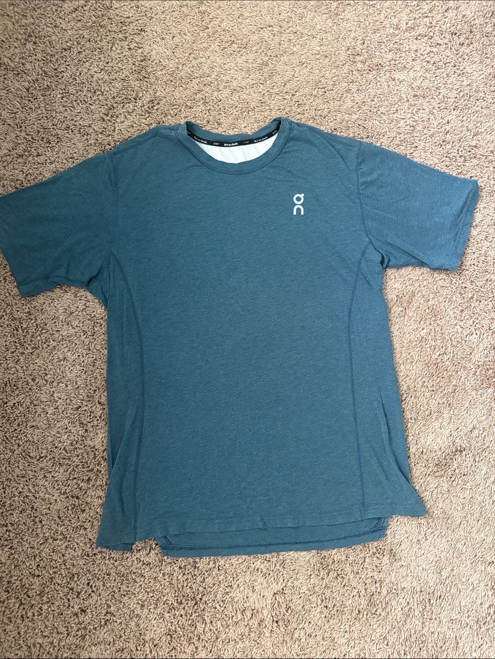 On Running Men's Short Sleeve Tee in Teal Blue